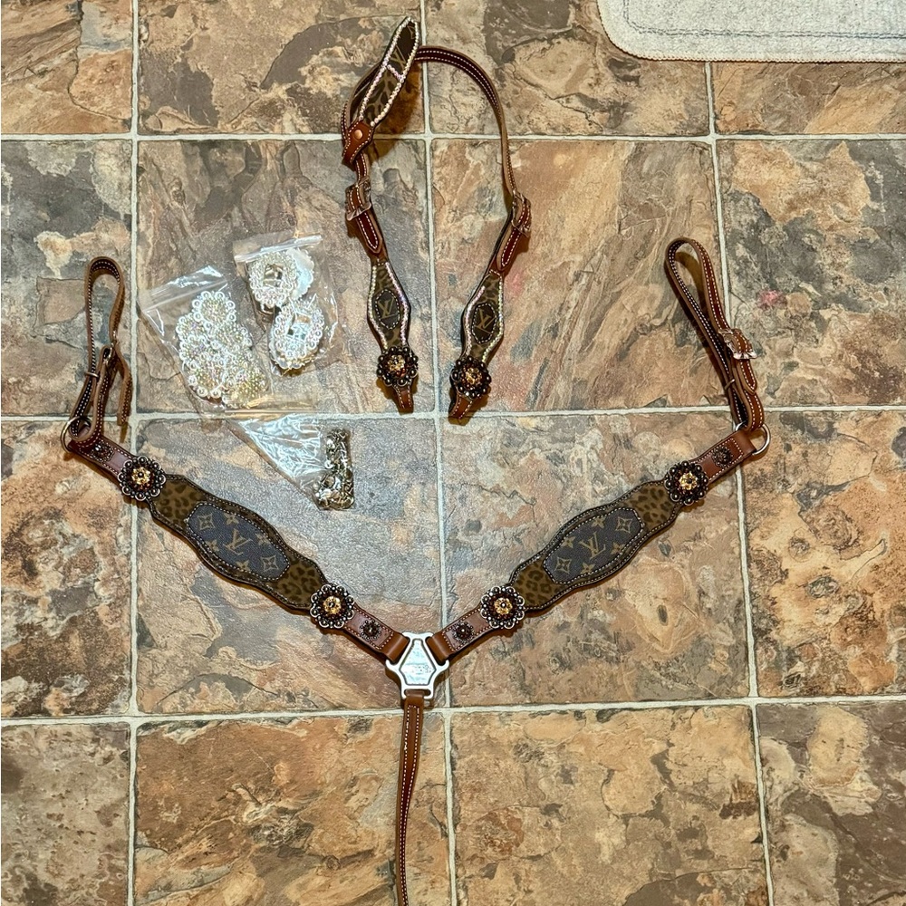 Authentic LV/Leopard Tack set